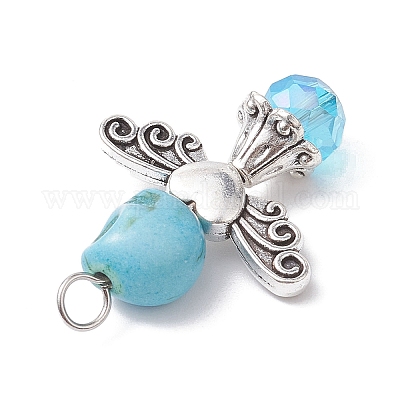 Подвески из синтетической бирюзы и стекла PALLOY-TA00113-02-1