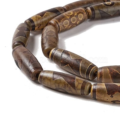 Тибетского стиля DZI бисер нитей G-A024-01W-1