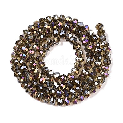 Стеклянные бусины с гальваническим покрытием  EGLA-A034-T10mm-B19-1