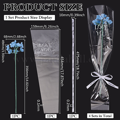 Хлопок вязание искусственный цветок гипсофилы AJEW-WH0314-414A-1