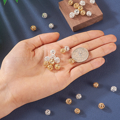 30шт 6 стильные латунные бусины&nbsp;KK-TA0001-24-1