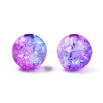 Прозрачных бусин акриловые треск CACR-N002-10A-1