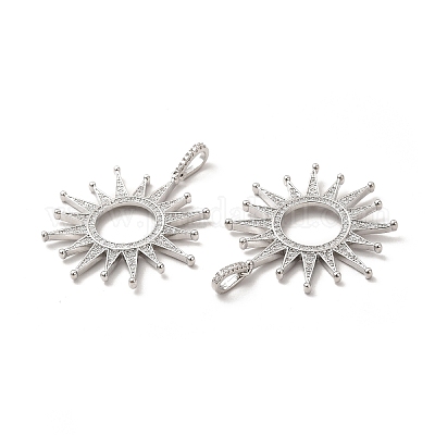 Подвески из экологически чистой латуни с микропаве из кубического циркония KK-A177-06P-1