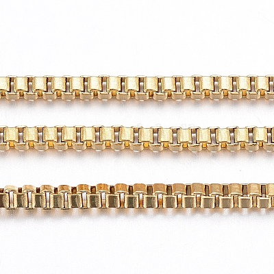 Ионное покрытие (ip) 304 нержавеющая сталь венецианские цепи/цепи коробчатого типа CHS-H016-03G-10M-1