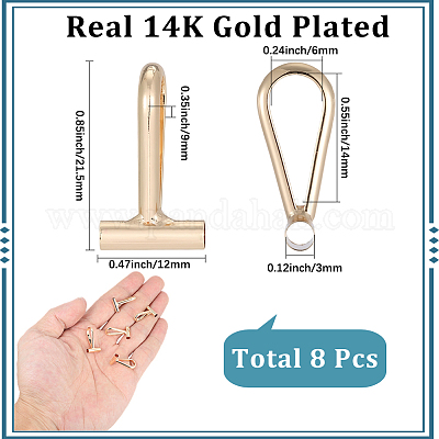 8 шт. брошь-трансформер из сплава с крючками для подвески&nbsp;FIND-SC0019-06B-G-1