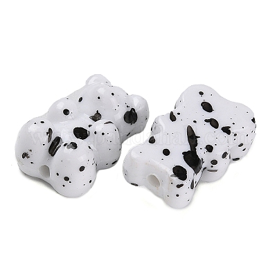 Непрозрачные акриловые бусины в виде мишки MACR-L003-001A-1