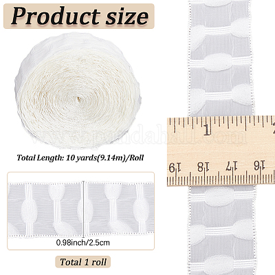 10 Yard Polyester-Spitzenbesatzband&nbsp;OCOR-WH20005-42D-1
