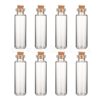 Glass Bead Containers, Glass Wishing Bottle, Cork 10mm