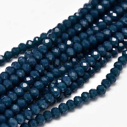 Faceted Rondelle Glass Beads Strands GLAA-I033-4mm-04-1