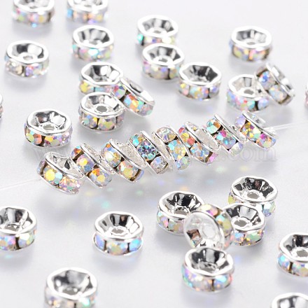 Entrepieza de abalorios de Diamante de imitación RB-B001-2-1