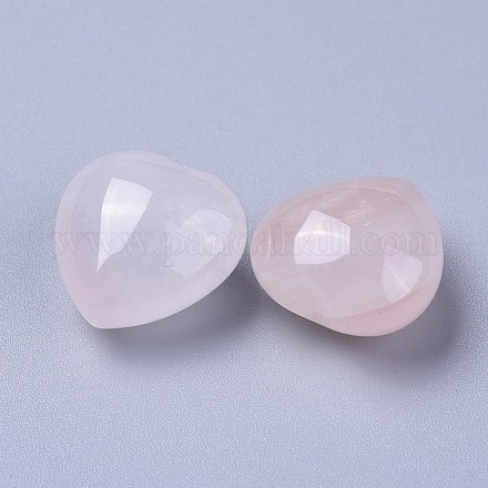 Piedra de palma de corazón de cuarzo rosa natural G-FS0001-78B-1