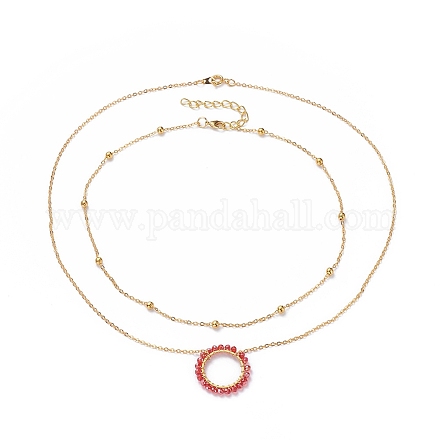 Kit de colliers avec perles de verre galvanisé NJEW-JN02626-05-1