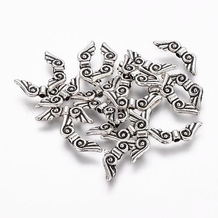 Perles d'aile d'ange en alliage de style tibétain X-TIBEB-4999-AS-NR-1