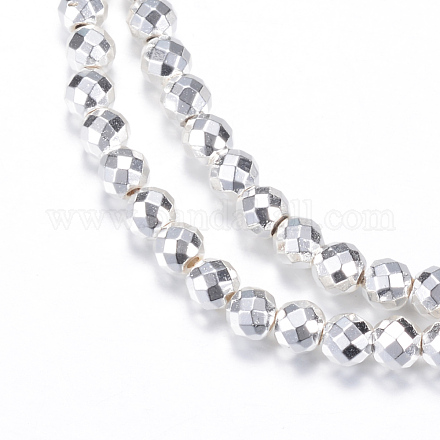 Electroplate Non-magnetic Synthetic Hematite Bead Strands X-G-Q465-12S-1