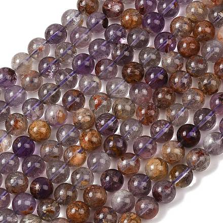 Натуральный фиолетовый рутилированный кварц G-R446-10mm-01A-1