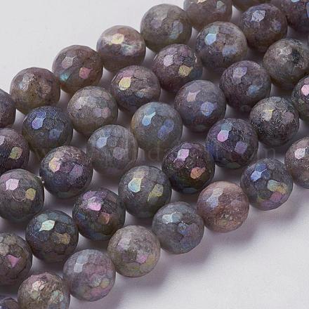 Chapelets de perles en labradorite naturelle  G-J376-49-6mm-1