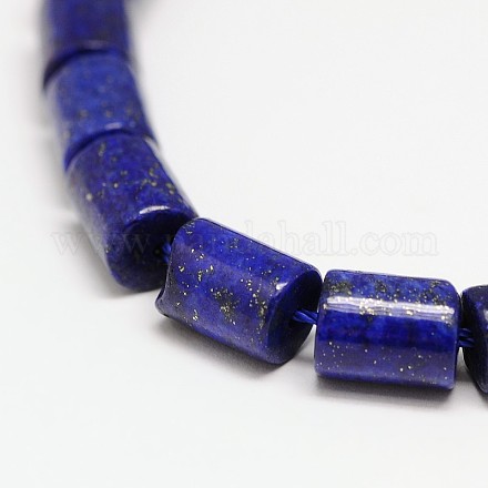 Naturales lapis lazuli hebras de abalorios de columna X-G-I115-04-1