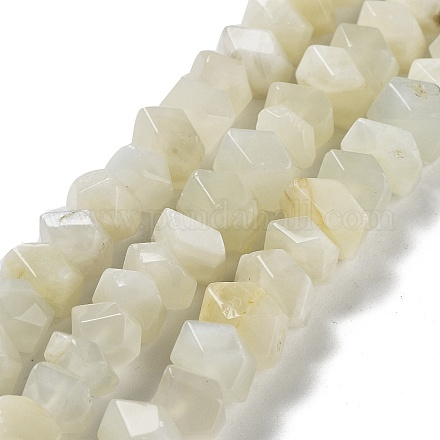 Natürlichen weißen Mondstein Perlen Stränge G-D091-A11-1