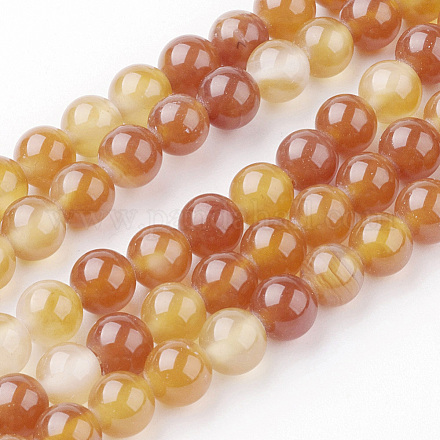Chapelets de perles en cornaline naturelle G-G735-64-6mm-1