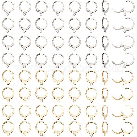 120 шт. 2 шт. фурнитура для сережек из нержавеющей стали 304 с застежкой-молнией STAS-NB0001-54-1