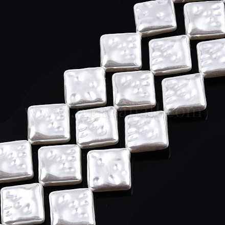 Hilos de cuentas de perlas de imitación de plástico abs KY-N015-05-B01-1