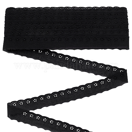 15 ярд хлопка с вышивкой и цветочной кружевной отделкой DIY-WH0542-34A-1