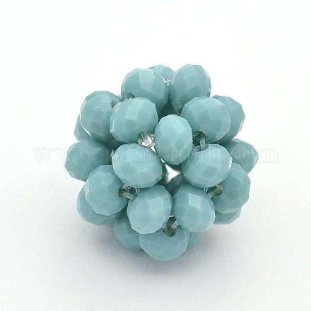 Imitation Jade Glass Round Woven Beads GLAA-A034-4mm-B01-1