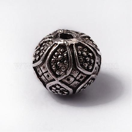 Alliage de style tibétain 3 trou perles gourou TIBEB-YC65964-AS-1