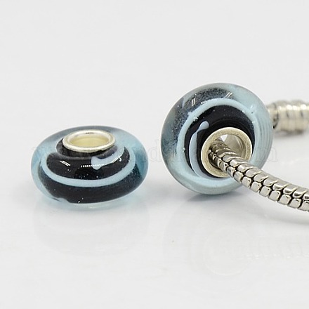 Handmade Lampwork European Beads Fit Charm Bracelets X-LPDL-B001-432-1