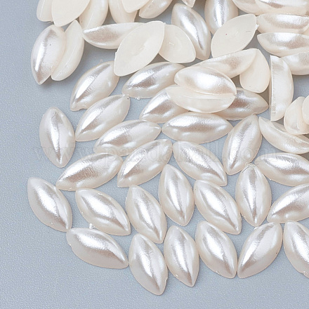 Cabujones de perlas de imitación de plástico ABS SACR-R756-8x4mm-Z24-1