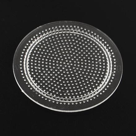Rondes plaques plats pour les petites perles à repasser de 3x2.5mm DIY-Q009-06-1