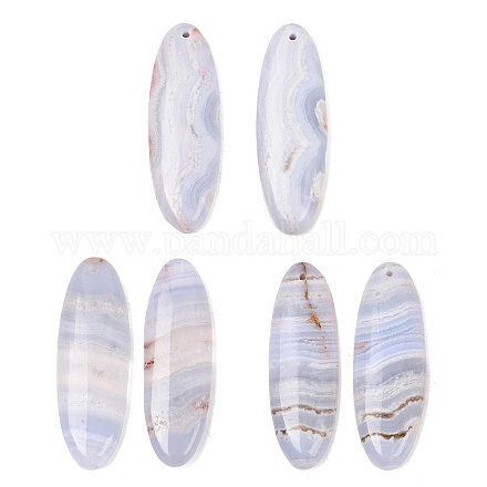 Натуральный голубой агат шнурка подвески G-K381-14B-1