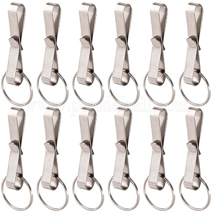 12 брелок из нержавеющей стали с зажимом для ремня безопасности KEYC-SC0001-17-1