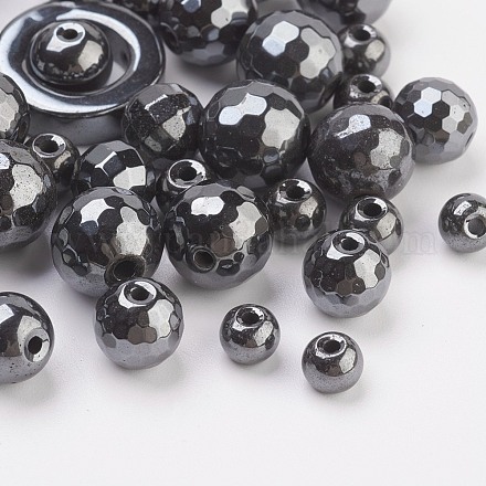 Perles en hématite synthétique sans magnétiques G-E457-06-1