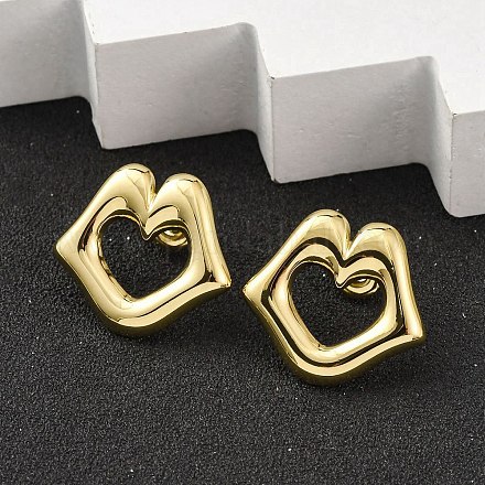 Серьги-гвоздики из нержавеющей стали 304 с ионным покрытием (IP) EJEW-K268-11G-1