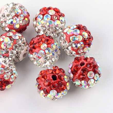 Die zweifarbige handgemachte Polymer-Disco-Kugel-Perlen RB-R041-19-1