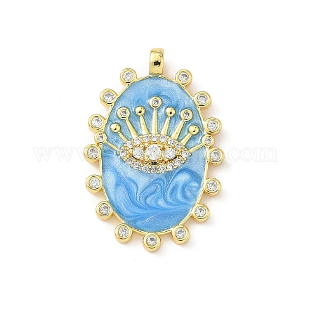 Латунные микро проложить кубического циркония подвески KK-F905-24G-03-1