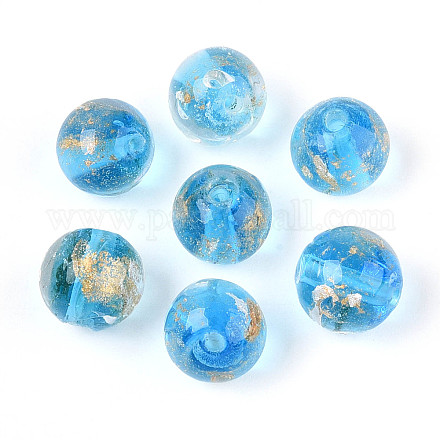 Ручной работы золотые и серебряные шарики фольги стекла FOIL-N030-03A-01D-1