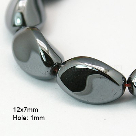 Chapelets de perles en hématite synthétique sans magnétiques G-I001-08-1