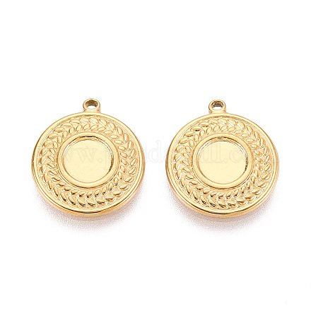 Оправы для подвесок из нержавеющей стали 304 в виде кабошонов STAS-T067-10G-1