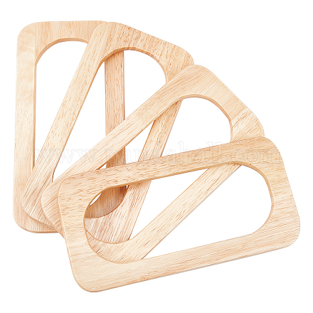 Rechteckige Taschengriffe aus Holz DIY-WH0185-39-1