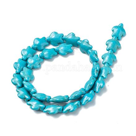 Chapelets de perle en turquoise synthétique teinte X-G-M152-10-A-1