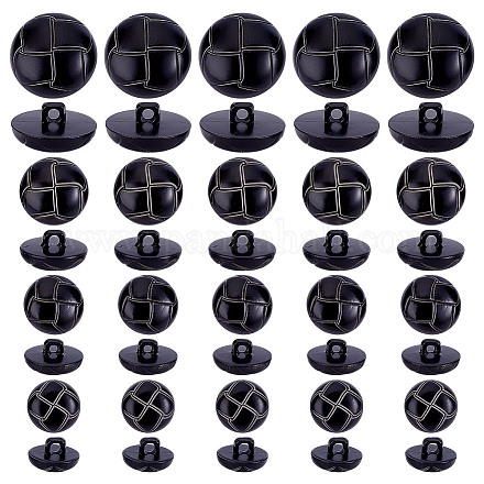 60 шт. 4-х видов пластиковых пуговиц на ножке BUTT-HY0001-19C-1