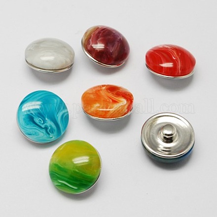 Alliage boutons bijoux snap X-RESI-R082-M-1