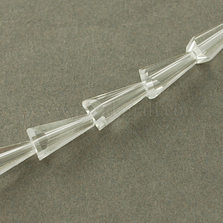 Chapelets de perles en verre transparente   GLAA-Q035-8-1
