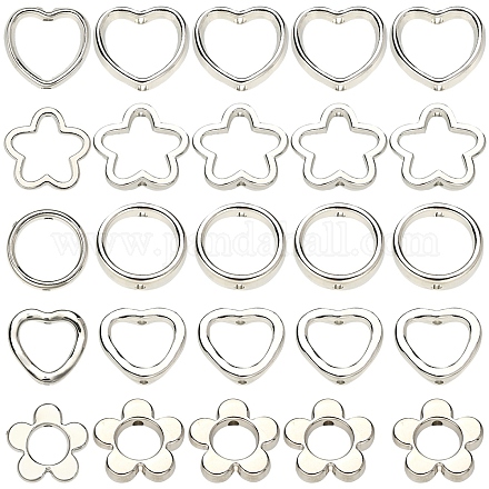 100шт ccb пластиковая рамка для бусин&nbsp;CCB-YW0001-64P-1