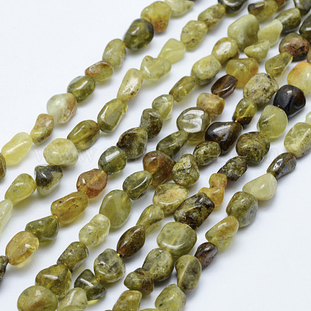 Natural Green Garnet Beads Strands G-K203-05-1