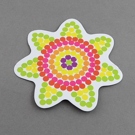 Flower DIY Fuse Beads Cardboard Templates X-DIY-S002-17A-1