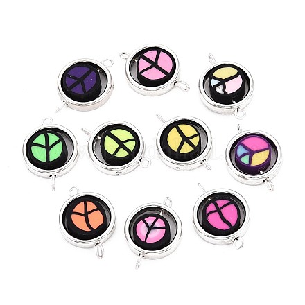 Полимерные глиняные бусины с пластиковой оправой ccb подвески CLAY-T022-35M-07-1