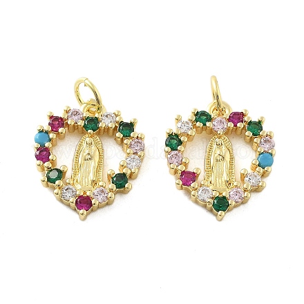 Латунные микро проложить кубического циркония подвески KK-C092-24L-G-1